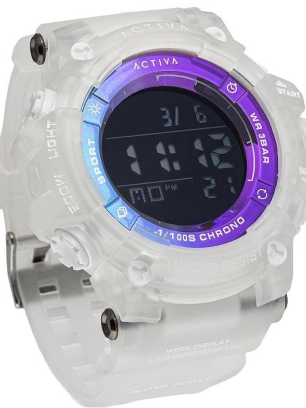 Activa Summit X Invicta Men's Digital Watch - 50mm, White (ACW8046-001)